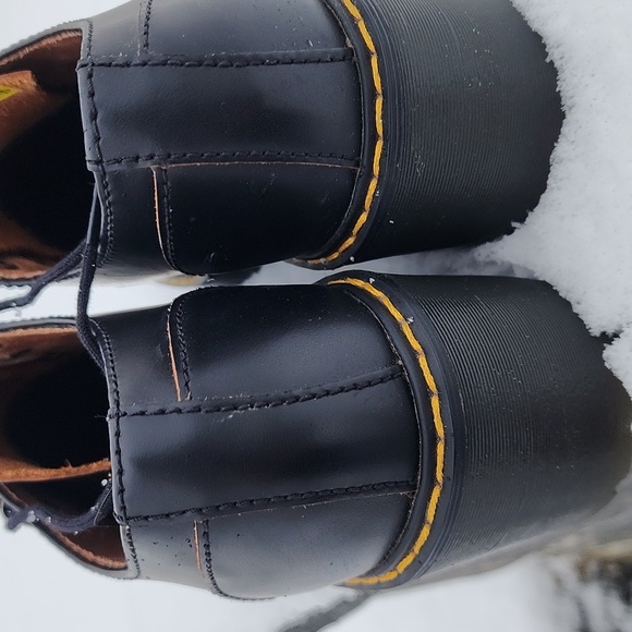 Dr Martens Leona Lug Sole Black Leather Women's Platform Shoes Size 8 - Picture 12 of 16